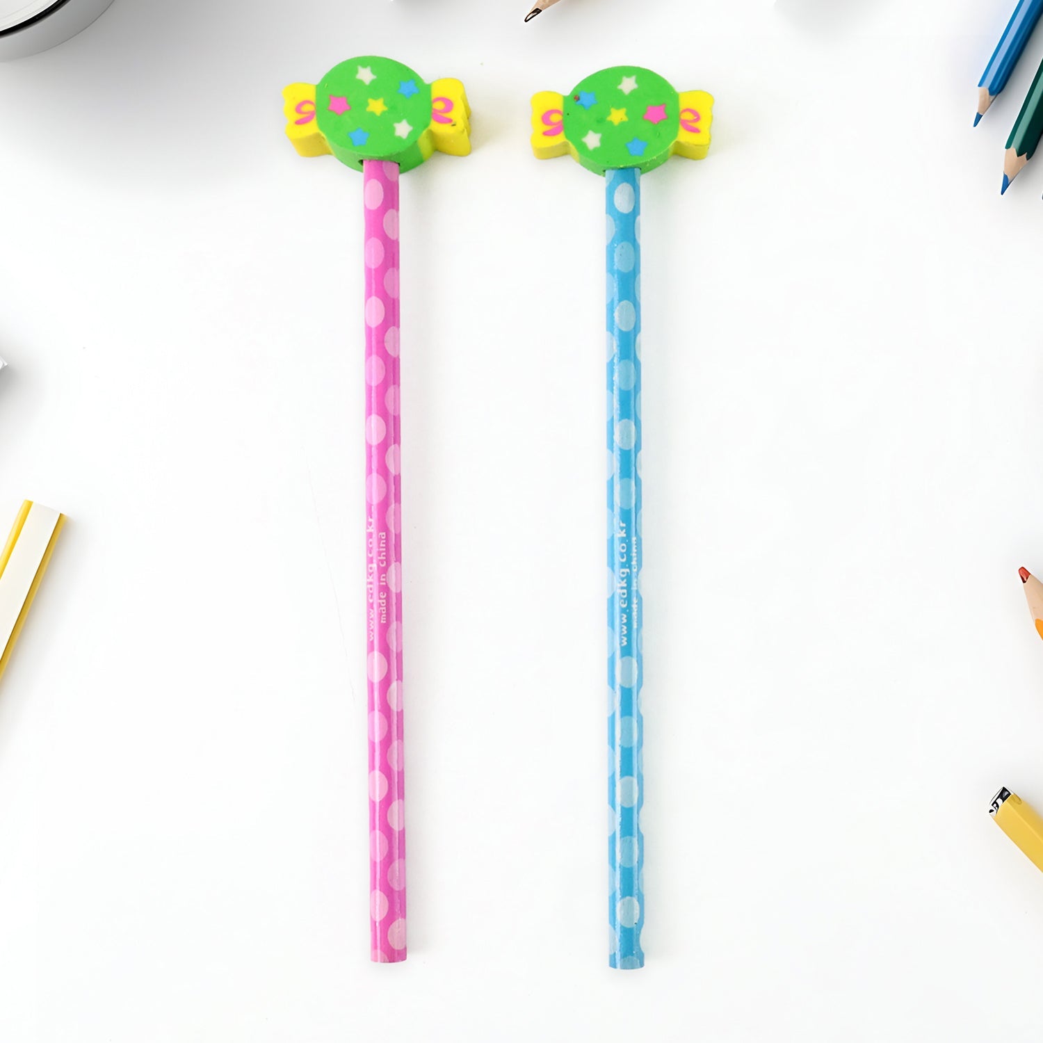 Fun Candy Design Pencil Set with Accessories (1 Set / Mix Design) Fun Candy Design Pencil Set with Accessories (1 Set / Mix Design)